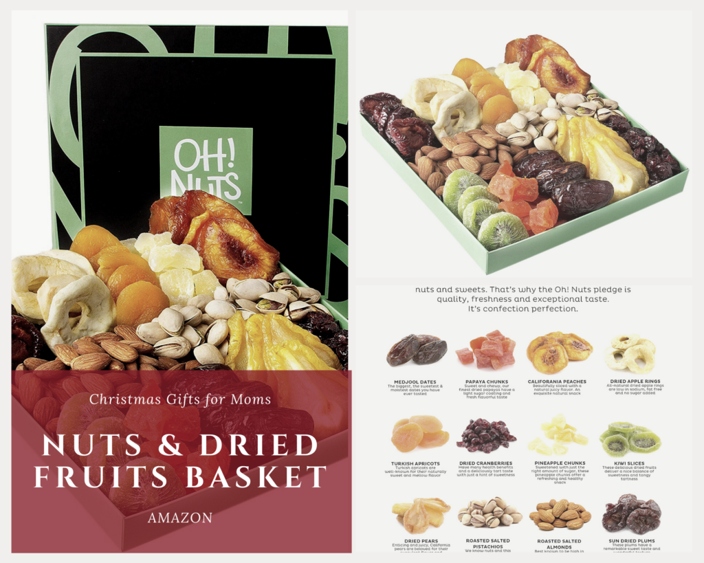 Holiday Nuts & Dried Fruits Basket. Insanely cool christmas gift your mom will love